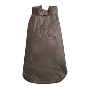 Fab Dog Waxed Cotton Dog Coat Large Brown Fleece Lined Water‎ Resistant Jacket